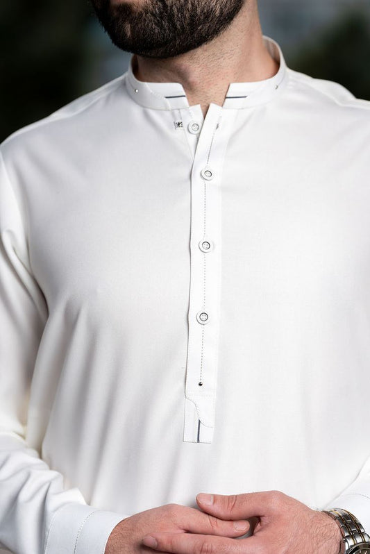 Premium OFF White Boski Fabric For Men