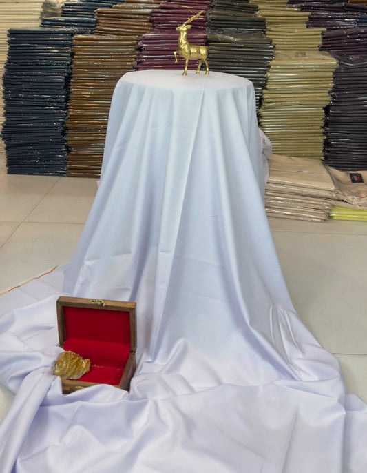 Premium Pure White Boski Fabric for Men
